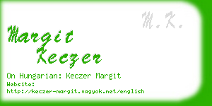 margit keczer business card